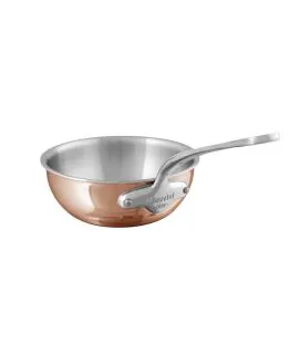 Sauteuse bombée cuivre inox inox 18/10 Sans revêtement Sans couvercle Ø 20 cm 7,5 cm 2 L M'6s Mauviel