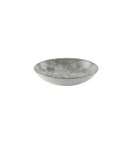 Assiette coupe creuse rond gris porcelaine vitrifiée Ø 24,8 cm Urban Dudson
