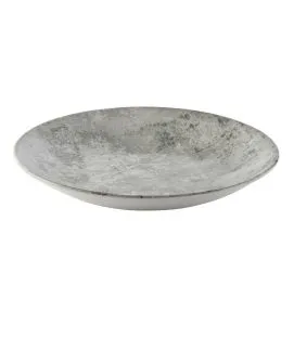 Assiette coupe creuse rond gris porcelaine vitrifiée Ø 25,5 cm Urban Dudson
