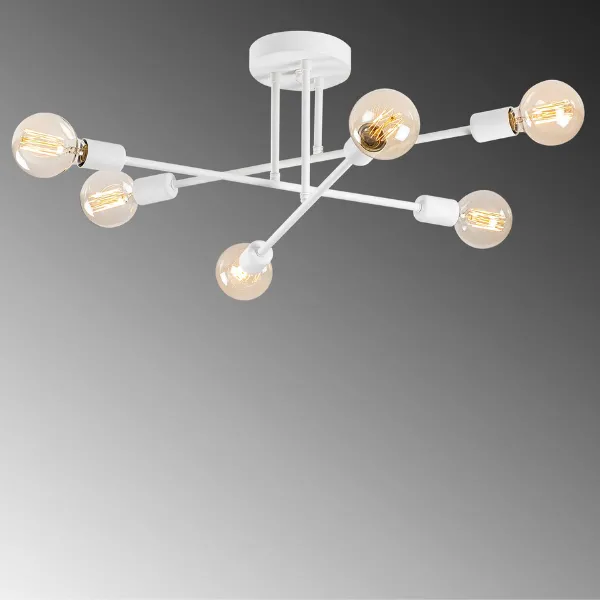 Flower Lustre | CORPS EN MÉTAL | Blanc