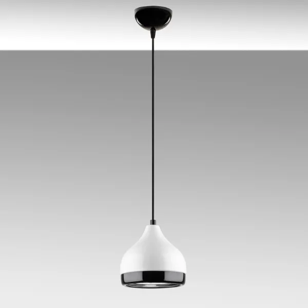 Opviq Metal Body Chandelier | Hauteur ajustable | 17cm Diametre | IP26 | Blanc