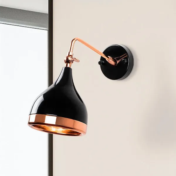 Opviq Wall Lamp | Metal Body | Black Copper Finish