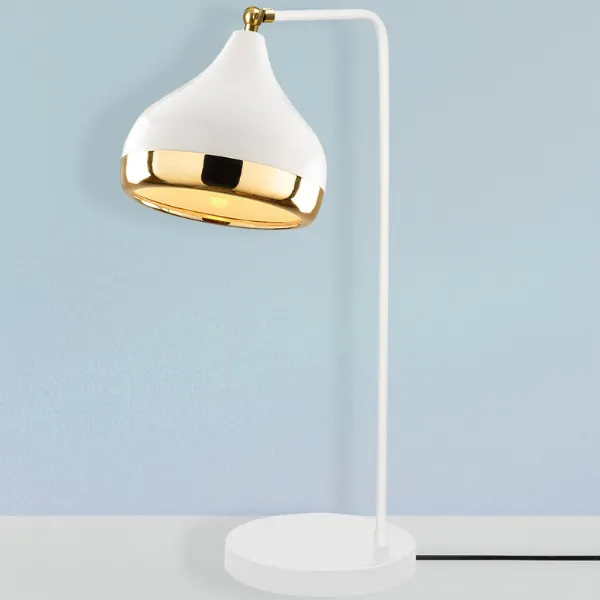 Opviq Lampe de table en métal | 52cm de hauteur | Or blanc