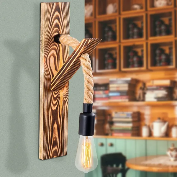 Lustro - Lampe murale en bois - 9x17cm - 45cm H - IP20