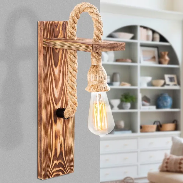 Lustro - Lampe murale en bois - 11x18cm - 40cm de hauteur - IP20