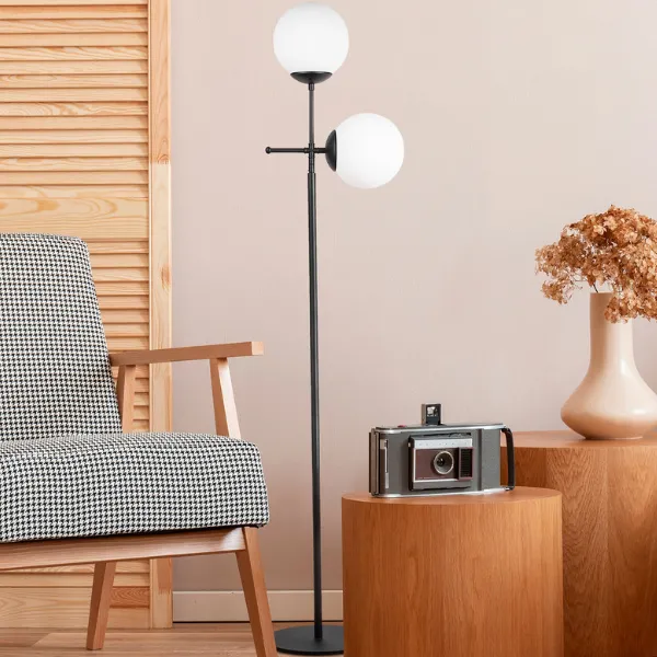 Mudoni Lampadaire | CORPS EN MÉTAL | Noir