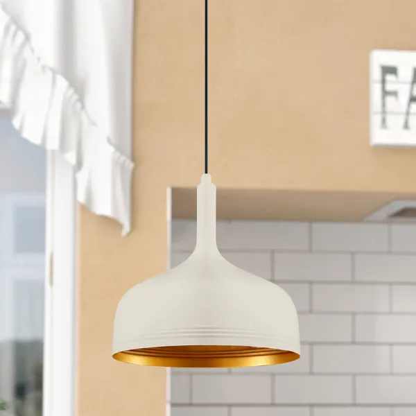 Berceste Lustre | CORPS EN MÉTAL | Blanc