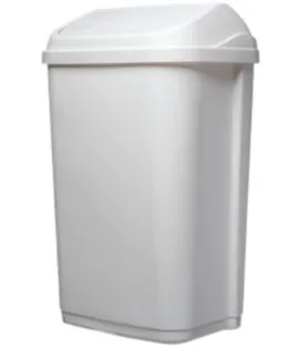 Poubelle plastique 10 L blanc Probbax