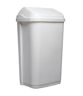 Poubelle plastique 50 L blanc Probbax
