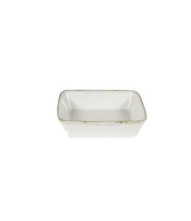 Plat buffet porcelaine vitrifiée barley white 25x25x6,2 cm 2 L Stonecast Hints Churchill