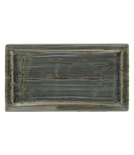 Assiette coupe plate rectangulaire Peridot porcelaine 38,5x21 cm Rakstone Spot Rak