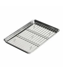 Plateau à dresser avec grille inox 21,5x15,1x1,8 cm L.tellier