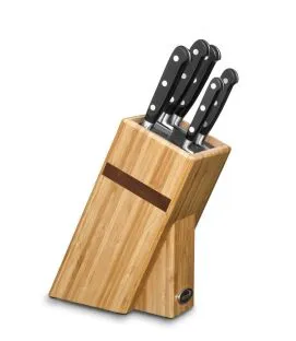 Bloc 5 couteaux bambou 18x13x25 cm Ideal Sabatier Deglon