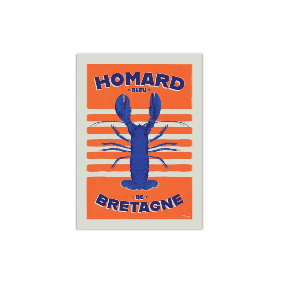 Affiche 50x70cm Homard de Bretagne MARCEL