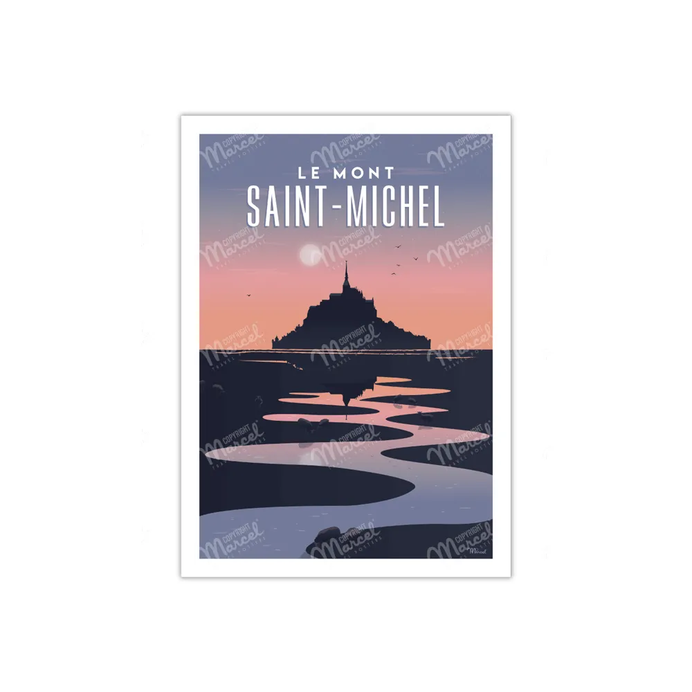 Affiche 50x70cm Le Mont Saint-Michel MARCEL