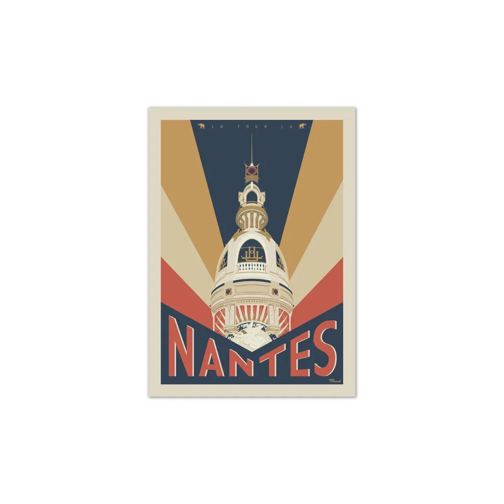Affiche 50x70cm Nantes la Tour Lu MARCEL