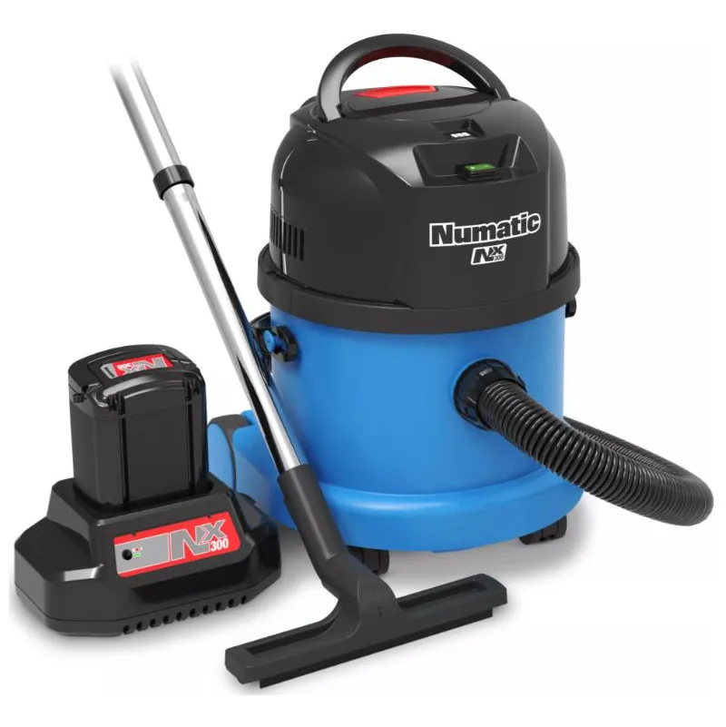 Aspirateur eau et poussière WBV370 NX NUMATIC à batterie lithium 9L 15L avec une batterie et un chargeur