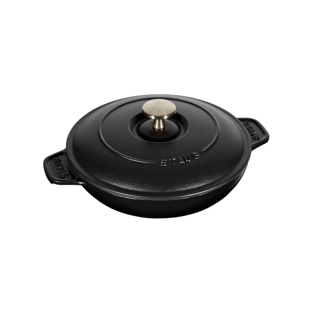 Assiette chaude ronde plat fonte Staub 20cm - 2 coloris