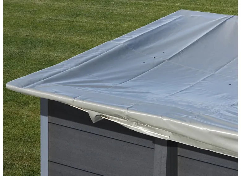 Bâche d'hivernage 580 g/m² pour piscine composite carrée 3,26 x 3,26 m - Gré