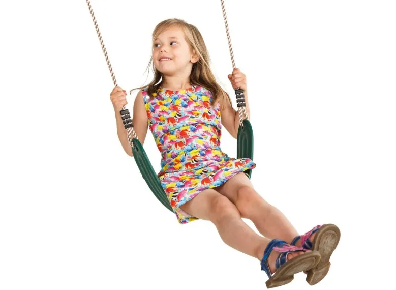 Balançoire souple en plastique vert pour portique 1,90 à 2,40 m - Jardideco