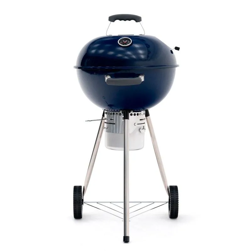 Barbecue rond avec couvercle et roulettes bluec 58x47x100 cm | Yellowstone