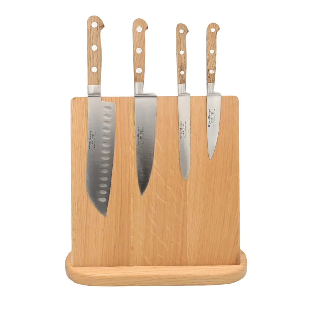 Set de 4 couteaux de cuisine Tradichef sur support magnétique - GOYON-CHAZEAU