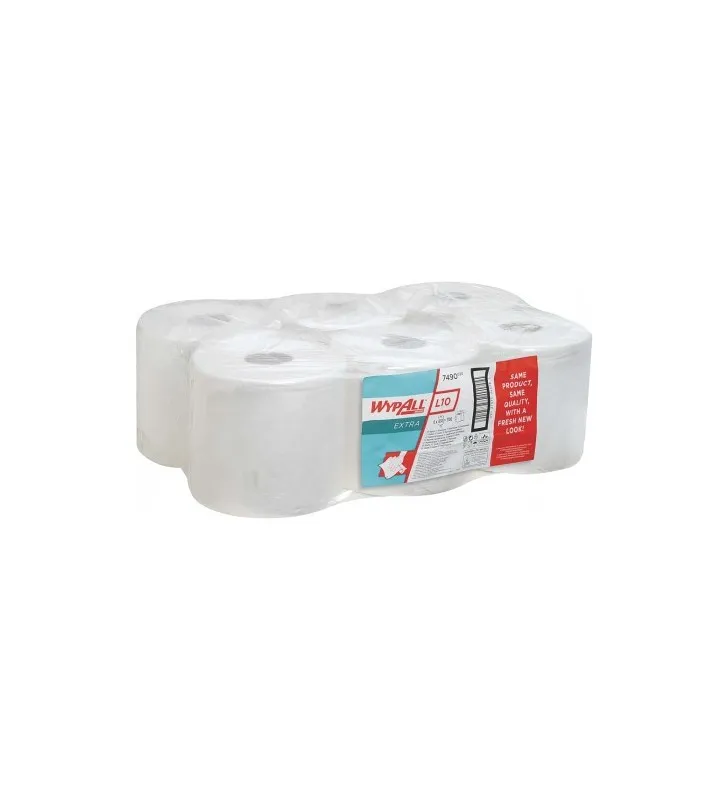 Bobine d'essuyage WYPALL L10 EXTRA à dévidage central - Par 6