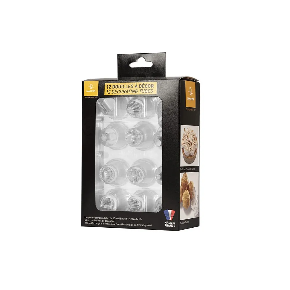 Boîte de 12 douilles MATFER Choix du Pâtissier copolyester interchangeables