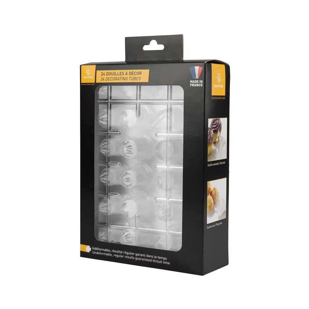 Boîte de 24 douilles MATFER Choix du Pâtissier copolyester interchangeables