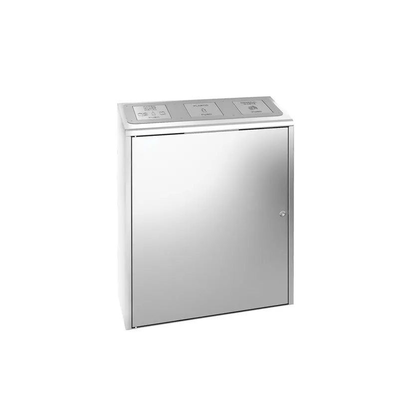 Borne poubelle à déchets pour le tri sélectif 3x40L - Malta