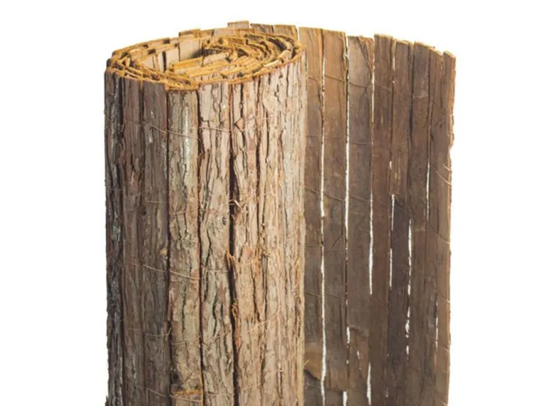 Brise vue en écorces de pin naturel 1 x 5 m - Jardideco