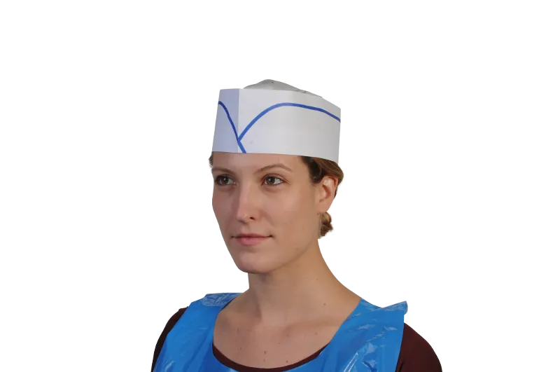 Calot papier blanc liseré