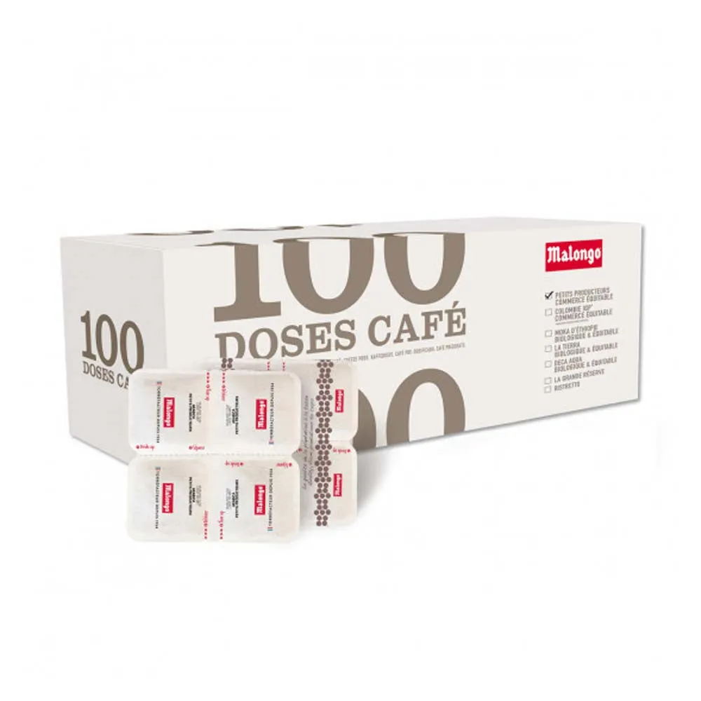 100 Dosettes de café Les Petits Producteurs- Machine EOH - MALONGO