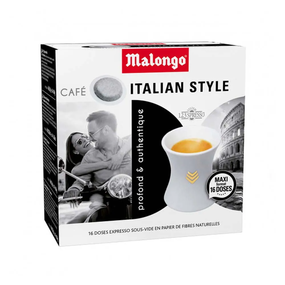 100 Dosettes de café Italian Style - Machine EOH - MALONGO