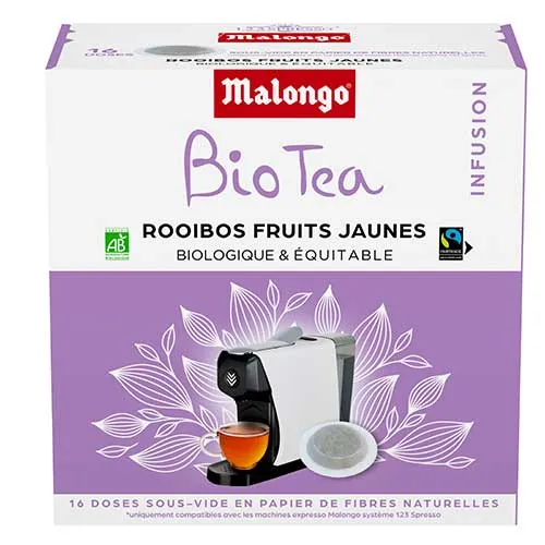 Dosettes infusion Rooibos fruits jaunes - Machine EOH - MALONGO