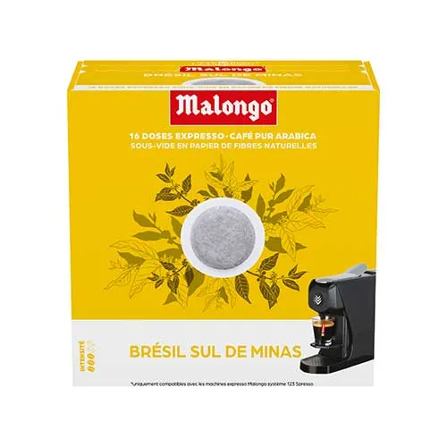 Dosettes de café Brésil Sul de Minas - Machine EOH - MALONGO
