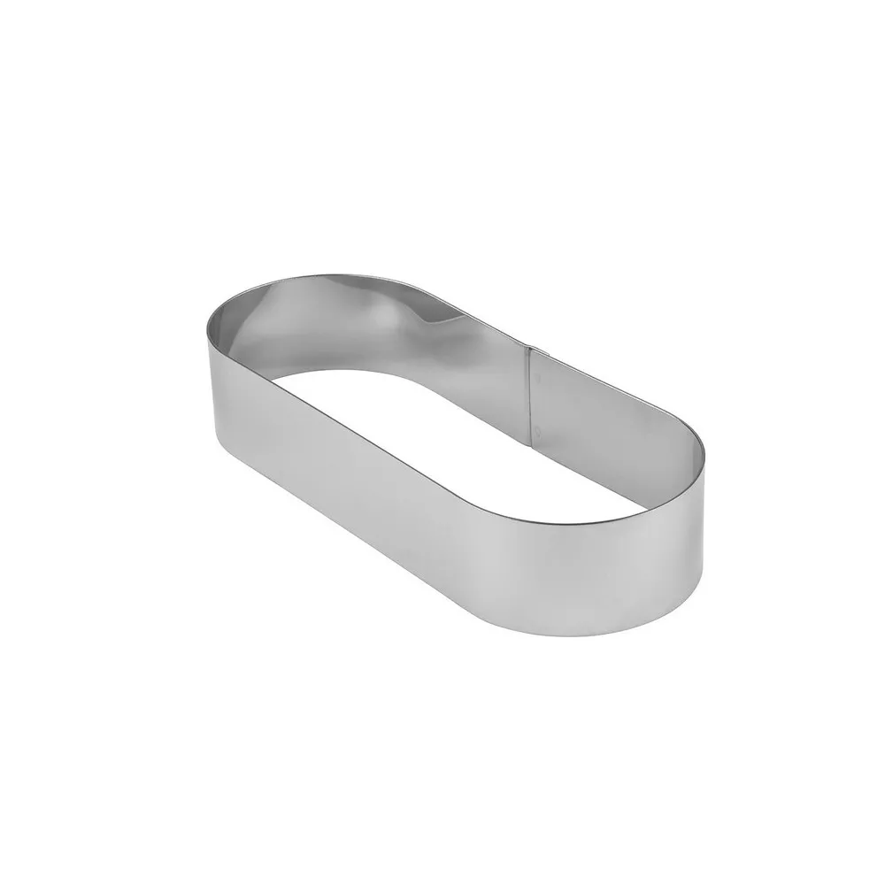 Cercle à entremets oblong MATFER Mozaïk en inox 28x9x4.5cm