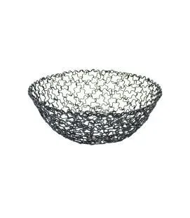 Corbeille rond noir acier Ø 15 cm 5 cm Boucle Tablecraft