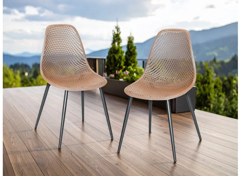 Chaise de jardin en aluminium et résine Malte - Jardiline