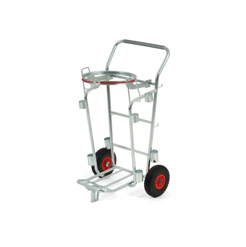Chariot de voirie avec anneau porte-sac