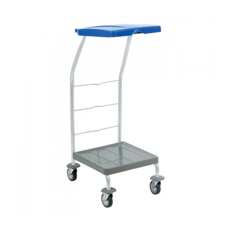 Chariot ramassage linge 1 support sac 70 L couvercle bleu FILMOP