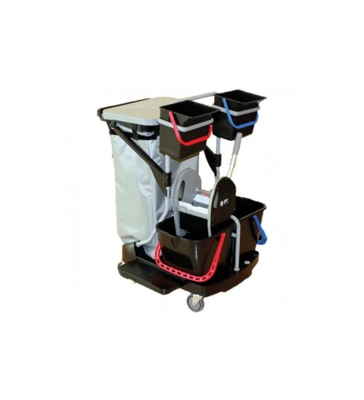Chariot REVOLUTION noir avec presse + sac + couvercle + tri ICA®