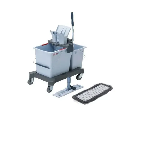 CHARIOT LAVAGE DOUBLE SEAUX VILEDA