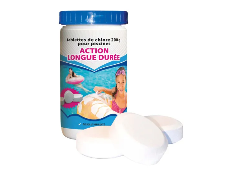 Chlore action longue durée ou chlore lent - Galets 200g - BSI
