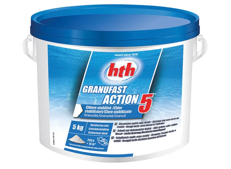 Chlore choc multifonction Granufast 5 actions 5 kg - HTH