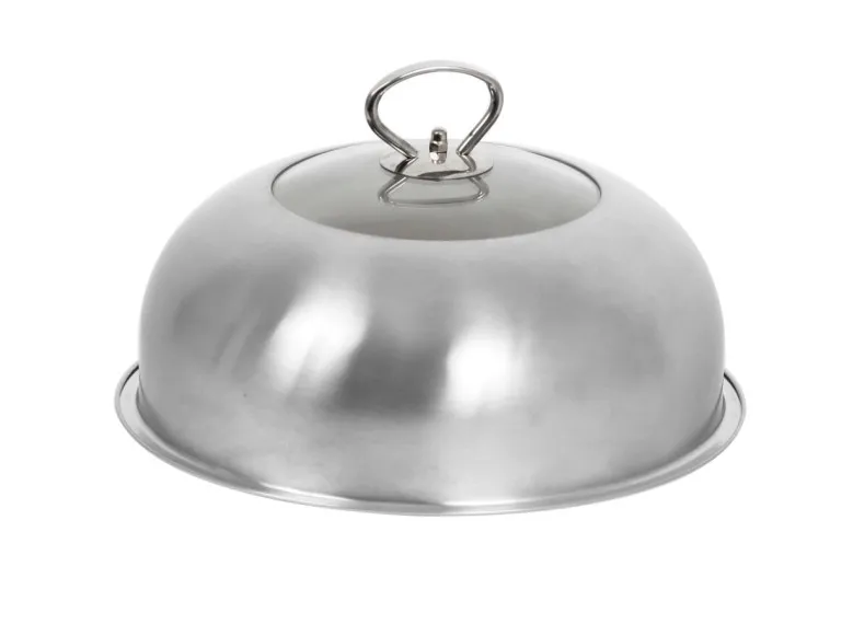 Cloche de cuisson plancha vitrée inox - Le Marquier