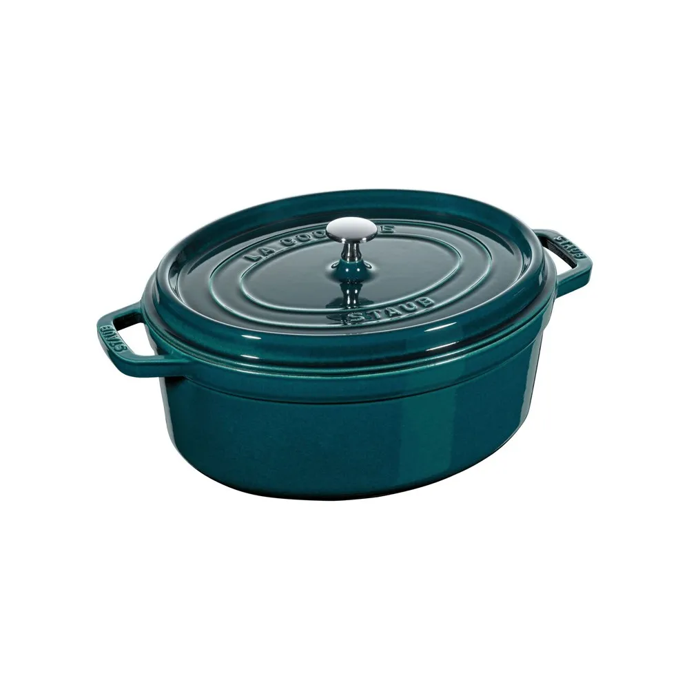 Cocotte Staub Blue La Mer ovale en fonte - 2 tailles