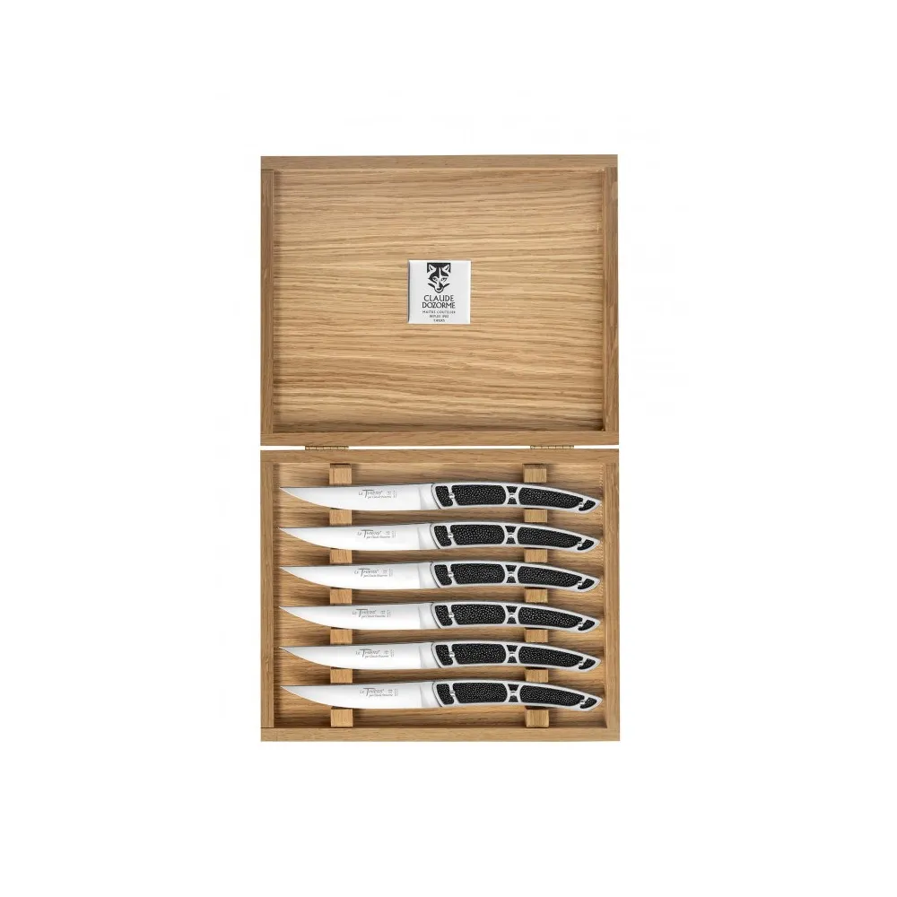 Coffret 6 couteaux à steak Le Thiers Galuchat Claude Dozorme