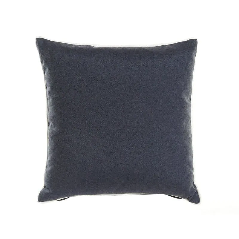 Coussin en tissu bleu marine, 40 x 40 x 10 cm | Bord de mer