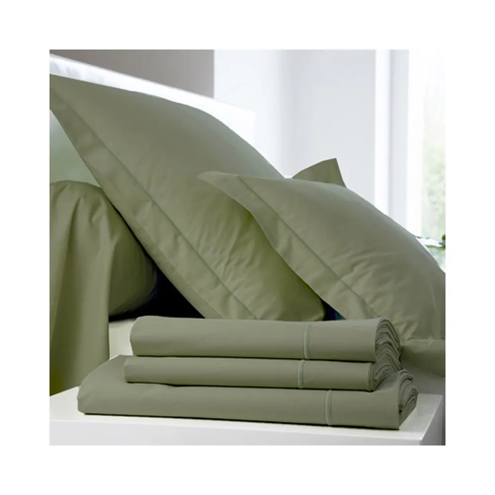 Parure de lit UNI Percale de coton Blanc des Vosges - 16 coloris